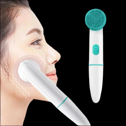 Two in One Vibrating Facial Cleansing Brush, IPX7 Waterproof with 2 Brush Heads,Face Brush Use for Exfoliating, Massaging and Deep Cleansing Electronics on Clearance